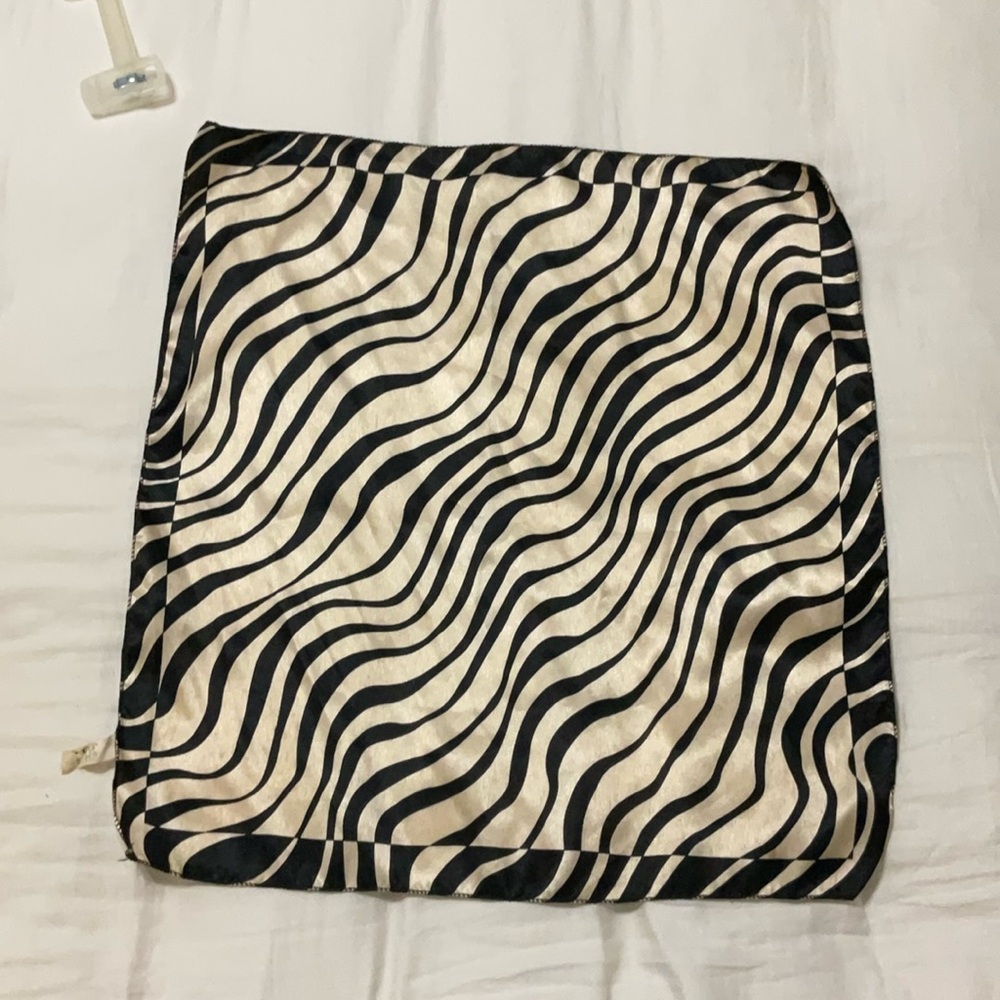 Elegant Black and Cream Zebra Print scarf